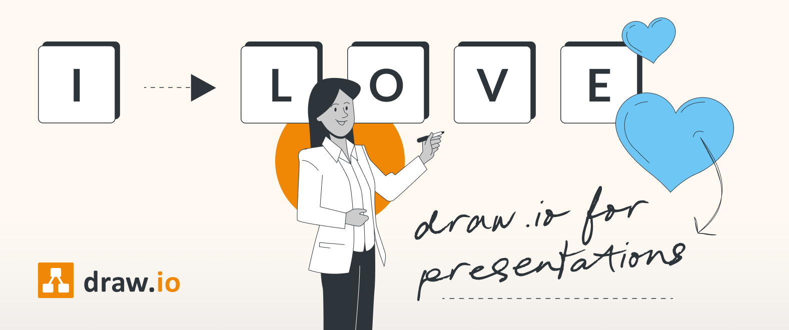 Use draw.io for presentations