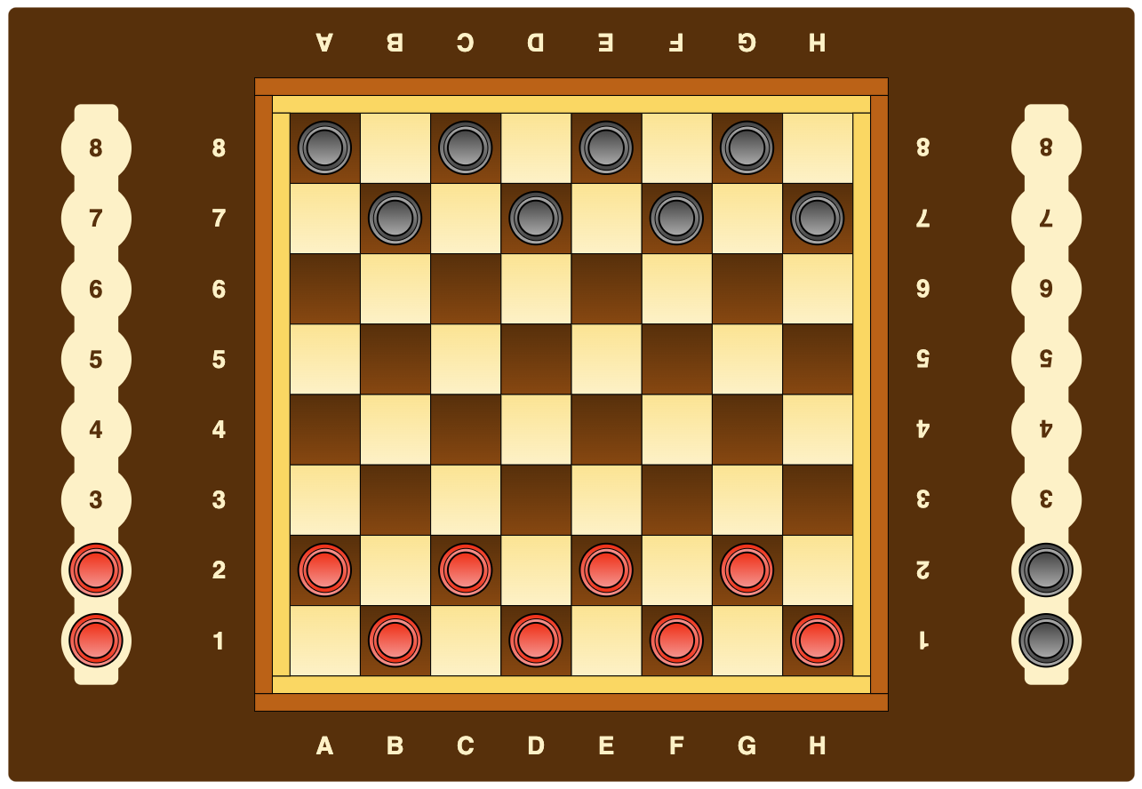 Build a Checkers board in draw.io
